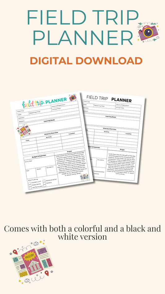 Field Trip Planner – Faith & Fuel Edition (Digital Download)