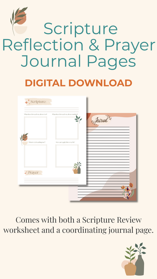 Scripture Reflection & Prayer Journal Pages (Digital Download)