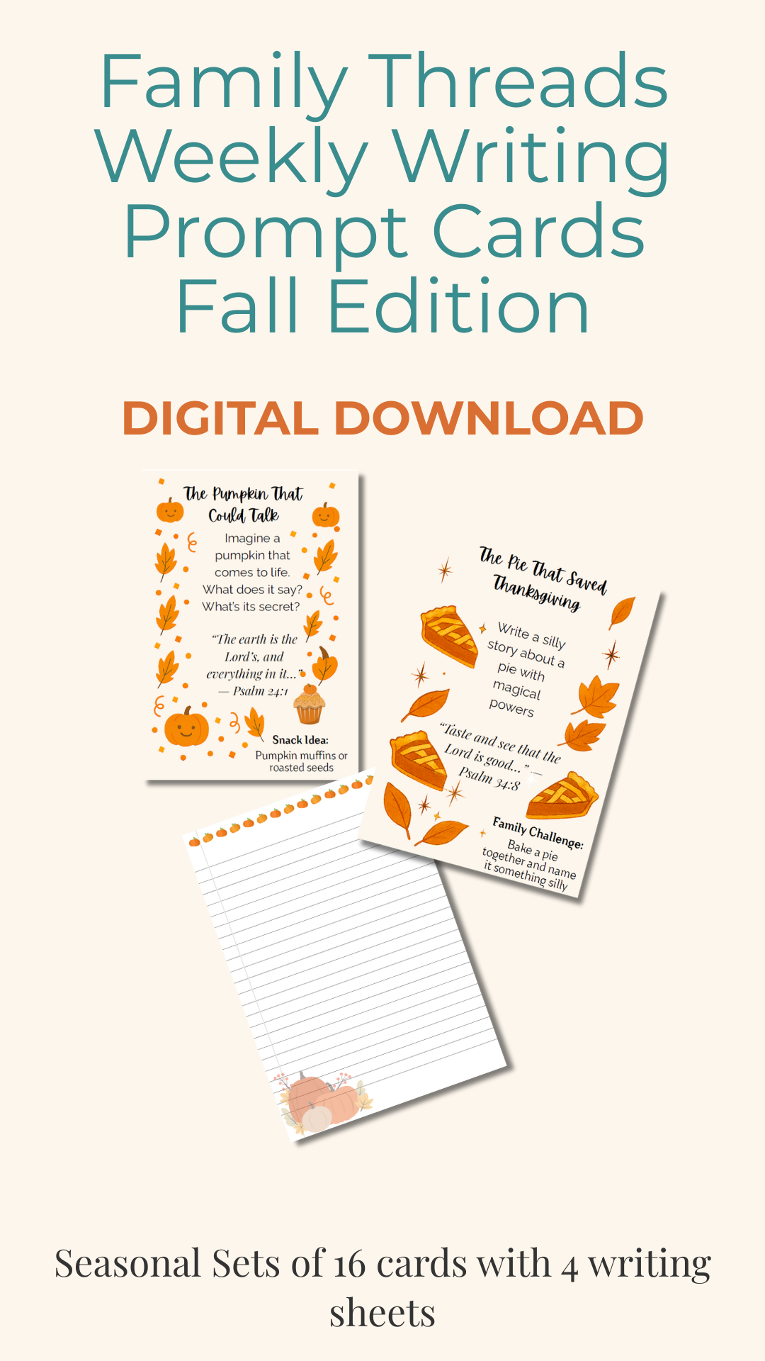 Family Threads Writing Night Prompts - Fall Edition