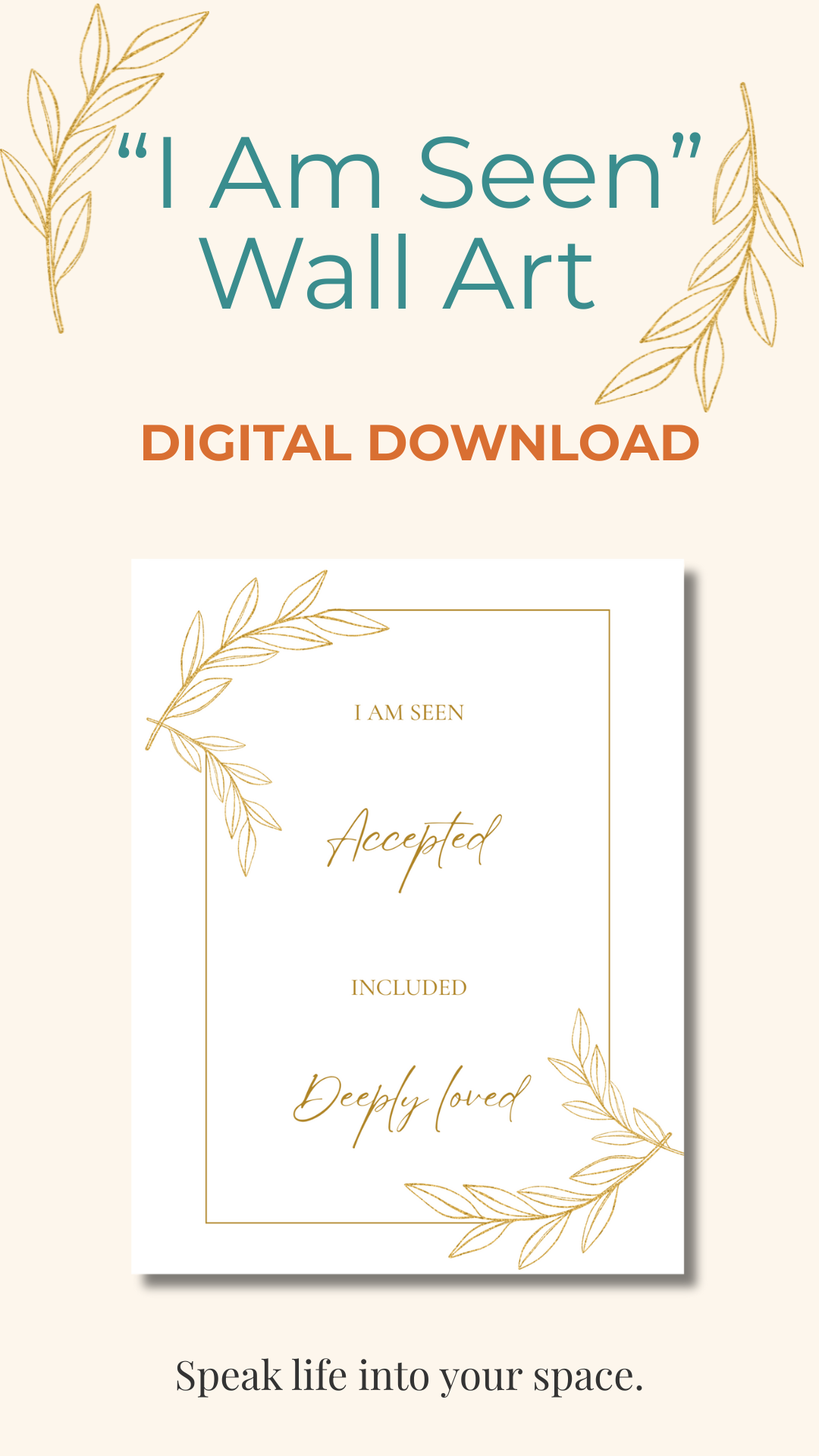 “I Am Seen” Wall Art (Digital Printable)