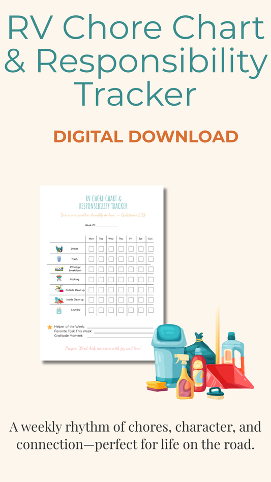 RV Chore Chart & Responsibility Tracker (Digital Download)